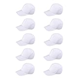 TOYANDONA 10Pcs DIY White Baseball Caps Hüte Kreative Malerei Sonnenhüte Caps Jugendsportkappe für Kinder DIY Machen MALEN MALEN Wandert im Freien Outdoor- Aktivitäten