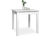 möbelando Esszimmertisch Küchentisch Esstisch Auszugstisch Holztisch Tisch Crawley I Weiß