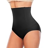 YARRCO Bauchweg Unterhose Damen Shapewear Miederhose Hohe Taille Miederslips Body Shaper Figurformende Unterwäsche (Schwarz, 2XL)