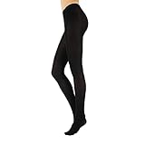 CALZITALY Kaschmirwolle Strumpfhose warme Winterstrumpfhose - dicke Strumpfhosen - 150 Den - S M L XL - Italienische Strumpfwaren,Schwarz,L