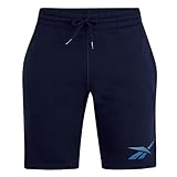 Reebok Herren Identity Fleece Shorts, Vector Marineblau/Stahlblau, M