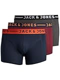 JACK & JONES Herren Jaclichfield Trunks Noos 3 Pack Ps Boxer Shorts, Burgundy, 3XL EU