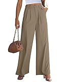 Roskiky Palazzo Hose Damen Hosen Damen Damen Hosen Hose Damen Elegant Sommer Hose Damen Hosen Sommer Damen Leicht Sommerhose Damen Leicht Khaki L