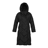 Texwov Damen Mäntel Jacken Winter warme Wintermantel der Parka Wattejacke outdoorjacke gefütterte lang Kaputzenjacke 2023 fashion black schwarz 3xl big