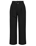 GRACE KARIN Elegante Hose Casual Streetwear Hosen Damen Sommerhose Freizeithose 14 Schwarz