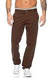 Rock Creek Herren Designer Chino Stoff Hose Chinohose Regular Fit Herrenhose W29-W40 RC-2083 [RC-2083 - Braun - W36 L34]