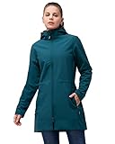 33,000ft Softshelljacke Damen Lange Übergangsjacke Wasserdicht Winddicht Softshellmantel Windbreaker Atmungsaktiv Wanderjacke Outdoor Mantel mit Abnehmbarer Kapuze Blau 3XL