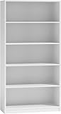 CDF Bücherregal R80 | Farbe: weiß | Breite: 80 Zentimeter | Für Wohnzimmer, Büro und Arbeitszimmer | Regal für Bücher und Spielzeug | Ideal für Kinderzimmer, Teenager, Jugendzimmer