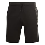 Reebok Herren Identitäts-Logo auf dem linken Bein Shorts, Schwarz, L