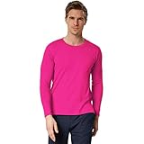 dressforfun 901001 Herren Longsleeve, Basic Langarmshirt, Rundhals, unifarben - Diverse Größen und Farben - (Pink | XL | Nr. 304013)