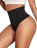 Yeblues Shapewear Damen Bauchweg Unterhose, Miederhose Tanga Unterwäsche String Miederslip Figurformende Hoher Taille Shaping Unterbauch Kontrolle Body Shaper für Frauen M-New