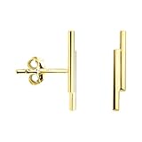 SOFIA MILANI - Damen Ohrringe 925 Silber - vergoldet/golden - Stab Ohrstecker - E1324