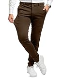 Performance Pants Herren Dunkelbraun (Größe 36W/30L) - Bequeme Dunkelbraune Hose Herren - Stilvolle Herren Hosen Stretch - Hosen Herren Stretch - Modische Praktische Männer Hosen für Business