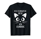 Schlafshirt - Ich schnarche nicht, ich schnurre - Katzen T-Shirt