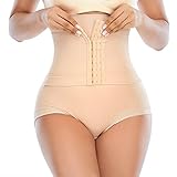 SURE YOU LIKE Taillenformer Shapewear Damen Miederslip Waist Trainer Bauch Weg Unterhose Miederhose Figurenformend Body Shaper Bauch Kontrolle Korsett (Beige, M/L)