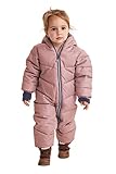 Killtec Kinder Skioverall Karter Mini - Schneeanzug mit Kapuze - 10.000 mm Wassersäule - Skianzug für Mädchen und Jungen, rose, 110/116, 34238-000