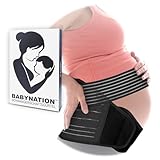 BABYNATION Schwangerschaftsgürtel - verschiedene Größen - Für die schönste Zeit im Leben und maximale Entlastung (6-9 Monat) inkl. Anleitung per E-Mail