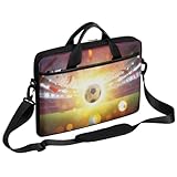 Vast Galaxy Space Laptoptasche 13-15 Zoll Laptoptasche Leichte Computer Aktentasche Messenger Bag für Damen Herren, Sieg Fußball, 15*1*11 Inch