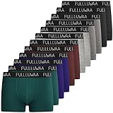 Fullluwaa Boxershorts Men Herren 12er Pack Retroshorts Männer Trunks Baumwolle Unterwäsche Weiche und Ideale Passform(Ohne Kratzenden Zettel)