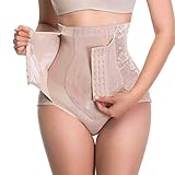 Bingrong Damen Miederhose formender Miederslip Bauchweg Unterhose Sheapwear Po Push-up & Lifter Panty Rücken teiltransparent Höschen Formslip, Figur Shaping Miederpants,Hautfarben Gr. L