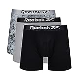 REEBOK Herren Calzoncillos de Hombre en Negro/Estampado/gris Boxershorts, Black/Black Print/Grey,