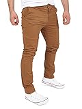 WOTEGA Glenn - Hellbraune Stretch Hose - Herren Chino Jeans - Männer Chinohosen Slim Fit, Braun (Toffee 181031), W32/L30