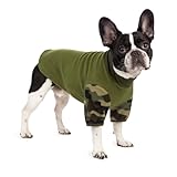 Hunde-Fleece-Pullover, Winter, warmer Haustierpullover, Mantel, Schlafanzug, verstellbarer Ausschnitt, Haustierkleidung für Welpen, kleine und mittelgroße Hunde, Größe XL (Armeegrün)