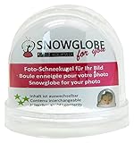 Snowglobe for You - 50008 Foto-Schneekugel groß mit Bild und Sockel transparent - Inhalt: Schnee und Glitzer - 9 cm