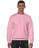 Gildan Herren 50/50 Adult Crewneck Sweat Sweatshirt, Pink (Light Pink), L