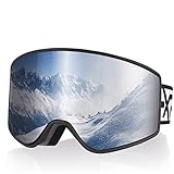EXP VISION Skibrille, Snowboard Brille für Brillenträger Herren Damen Erwachsene Schneebrille OTG Anti-Nebel Skibrillen UV-Schutz Kompatibler Helm