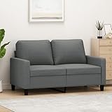 SECOLI Sofa 2 sitzer Sofa 2er Sofa 2 sitzer Stoff Couch 2 sitzer 2er Couch Sofa klein Stoff Sofa für Wohnzimmer/Schlafzimmer/Büro/Wohnung-Dunkelgrau-2-sitzer:120cm