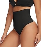 Reamphy Shapewear Damen Bauchweg Unterhose, Miederhose Tanga Unterwäsche String Miederslip Figurformende Hoher Taille Shaping Unterbauch Kontrolle Body Shaper für Frauen