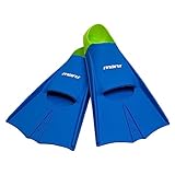 Maru Trainingsflossen, Silikon-Schwimmflossen für stärkere, schnellere Tritte mit größerem Antrieb, verwendet für Training, Unisex-Schwimmflossen für Erwachsene und Kinder (Blau/Limette, Größe 3/5,