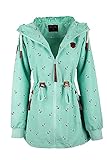 VIN TE Damen Jacke Parka Anorak Mantel Outdoor Wasserabweisend Anker Punkte M-3XL (M, Türkis-9919)