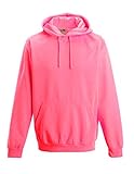 noTrash2003 NEON Sweatshirt mit Kapuze Hoodie floureszierend versch. Farben und Größen (L, Electric Pink)