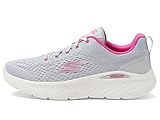 Skechers Damen 129423 Gypk Sneaker, Grau Textil Rosa Trim, 40 EU