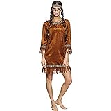 Boland 83873 - Erwachsenenkostüm Indianerin, Größe M, Kleid und Stirnband, Squaw, Wilder Westen, Kostüm, Karneval, Mottoparty