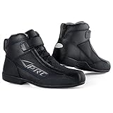 Lederstiefel Motorrad Stiefel Lederschuhe Thermofutter Roller Custom Schwarz 45