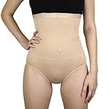 MYLILY Shape Wear Slip 1er Pack beige | Bauchweg Unterhose Damen | Bauchweg Hose | Miederhose Damen | Rückbildungshose nach Geburt | Wochenbett Slip (S)