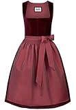 Stockerpoint Damen Dirndl Aurora Kleid für besondere Anlässe, Bordeaux, 46