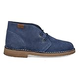 PAYMA - Safari Desert Boot aus WildLeder für Damen und Herren. Schuhe aus Spanien. Chukka Stiefeletten Schuhe Stiefel Sport und Kleid. Schnürverschluss. Gummisohle. Farbe: Jeans, Größe: EU 46