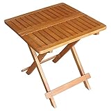 Außen Bistro Tisch Holz Akazie geölt braun Garten Balkon Terrassen Möbel eckig klappbar Harms 960301