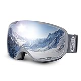 LEMEGO Skibrille Ski Goggles Snowboardbrille Doppel-Objektiv Anti-Fog Schneebrille OTG UV-Schutz Ski Schutzbrille Helm Kompatibel Snowboard Brille für Brillenträger Herren Damen