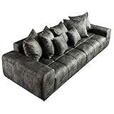 Riess Ambiente Extravagantes XXL Sofa ELEGANCIA 290cm moosgrün inkl. Kissen Bigsofa Couch Bigsofa Wohnlandschaft
