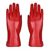 Colours & Beauty Handschuhe aus Leder Damen Rot | Lederhandschuhe Herren | Outdoor Handschuhe | Winterhandschuhe | Golf Handschuhe | Reithandschuhe Damen