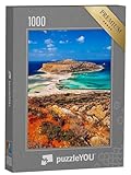 puzzleYOU: Puzzle 1000 Teile „Balos Lagune und Gramvousa auf Kreta mit Möwen und Strand“ – aus der Puzzle-Kollektion Kreta