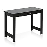 Furinno JAYA Schreibtisch, PC-Tisch mit Schublade, Schwarz, 99.6 (B) x 73.7 (H) x 44.5 (D) cm