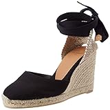 Castañer Damen Carina/8/001 Espadrilles, Schwarz (Negro 100), 39 EU