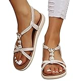 Pantoletten Damen Sommer Elegant Casual Boho Pantoletten Sandalen Orthopädische Orthosandalen Sandaletten Sexy Leichte Zehentrenner Damensandalen