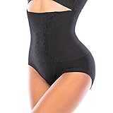 SURE YOU LIKE Shapewear Damen Miederslip Hohe Taille Bauchweg Unterhose Figurenformender Body Shapewear Miederhose Unterwäsche, Schwarz, M/L